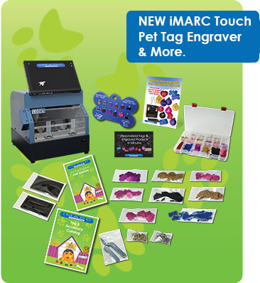What you get with an iMARC Pet Tag Engraving System