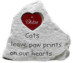 Pet Memorial Stone with Bones Tag