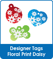 Designer Tags Floral Print Daisy