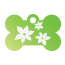 Floral Lily Pet Tags