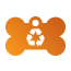 Peace Recycle Pet Tags