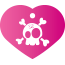 Punk Cartoon Skull Pet Tags