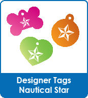 Designer Tags Punk Print Nautical Star Tags