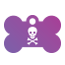 Punk Pirate Skull Pet Tags