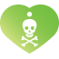Punk Pirate Skull Pet Tags