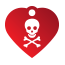 Punk Pirate Skull Pet Tags