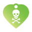 Punk Pirate Skull Pet Tags