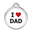 Reddingo I Love Dad Pet Tag.