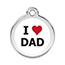Reddingo I Love Dad Pet Tag.