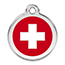 Reddingo Swiss Cross Heart Pet Tag.