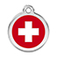 Reddingo Swiss Cross Heart Pet Tag.
