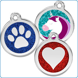 RedDingo Glitter Pet Tags.