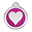 RedDingo Glitter Heart Pet Tags.