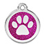 RedDingo Glitter Paw Print Pet Tags.