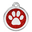 RedDingo Glitter Paw Print Pet Tags.