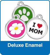 RedDingo Deluse Enamel pet tags.