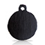 Taggit Hi-Line large black circle pet tags.